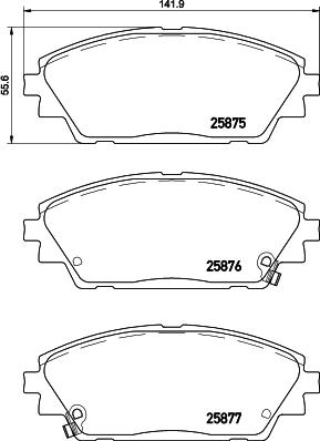 Brembo P 49 050 - Комплект спирачно феродо, дискови спирачки vvparts.bg