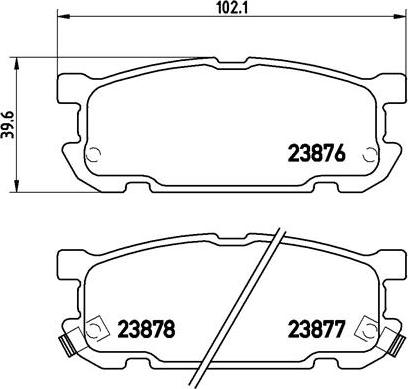 Brembo P 49 030 - Комплект спирачно феродо, дискови спирачки vvparts.bg