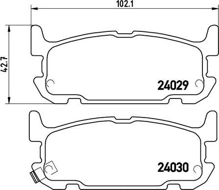 Brembo P 49 031 - Комплект спирачно феродо, дискови спирачки vvparts.bg