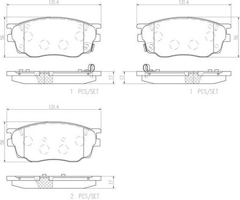 Brembo P49033N - Комплект спирачно феродо, дискови спирачки vvparts.bg