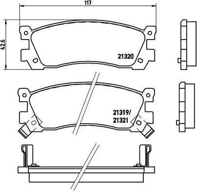 Brembo P 49 025 - Комплект спирачно феродо, дискови спирачки vvparts.bg