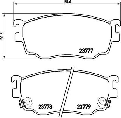 Brembo P 49 026 - Комплект спирачно феродо, дискови спирачки vvparts.bg