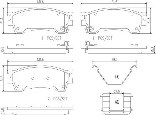 Brembo P49023N - Комплект спирачно феродо, дискови спирачки vvparts.bg