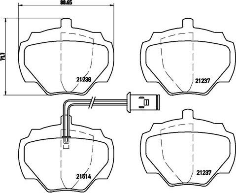 Brembo P 44 003 - Комплект спирачно феродо, дискови спирачки vvparts.bg