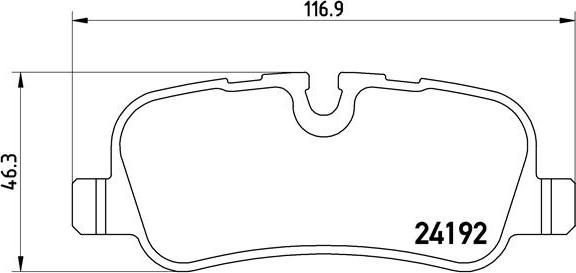 Brembo P 44 019 - Комплект спирачно феродо, дискови спирачки vvparts.bg