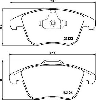 Brembo P 44 020X - Комплект спирачно феродо, дискови спирачки vvparts.bg