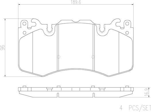 Brembo P44023N - Комплект спирачно феродо, дискови спирачки vvparts.bg