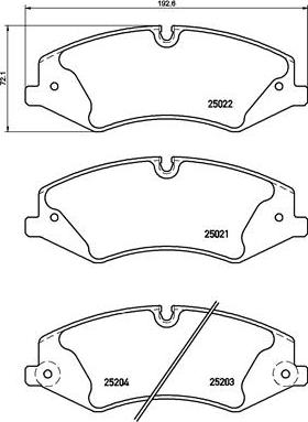 Brembo P 44 022 - Комплект спирачно феродо, дискови спирачки vvparts.bg