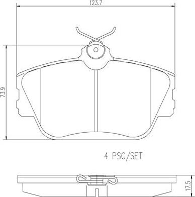 Brembo P46001N - Комплект спирачно феродо, дискови спирачки vvparts.bg