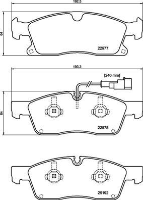 Brembo P 48 001 - Комплект спирачно феродо, дискови спирачки vvparts.bg