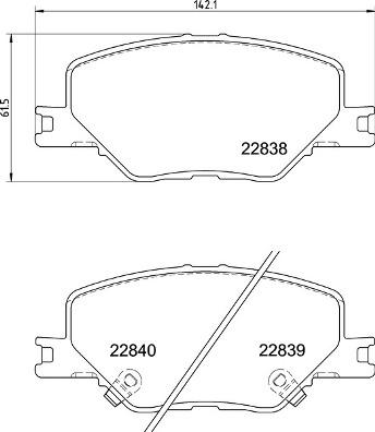 Brembo P 59 096 - Комплект спирачно феродо, дискови спирачки vvparts.bg