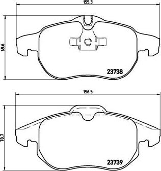 Brembo P 59 043X - Комплект спирачно феродо, дискови спирачки vvparts.bg