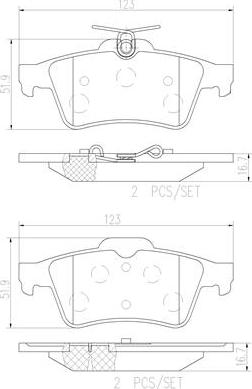 Brembo P59042N - Комплект спирачно феродо, дискови спирачки vvparts.bg