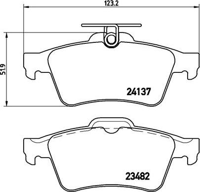 Brembo P 59 042X - Комплект спирачно феродо, дискови спирачки vvparts.bg