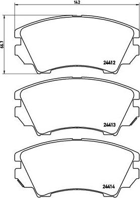 Brembo P 59 055 - Комплект спирачно феродо, дискови спирачки vvparts.bg