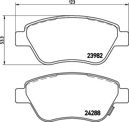 Brembo P59051N - Комплект спирачно феродо, дискови спирачки vvparts.bg