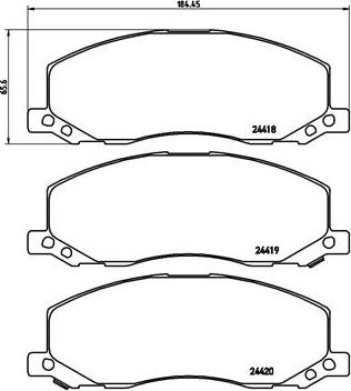 Brembo P 59 058 - Комплект спирачно феродо, дискови спирачки vvparts.bg