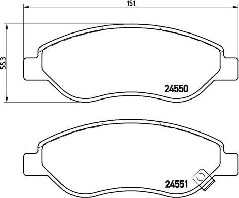 Brembo P59053N - Комплект спирачно феродо, дискови спирачки vvparts.bg