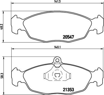 Asia Motors 1605087 - Комплект спирачно феродо, дискови спирачки vvparts.bg