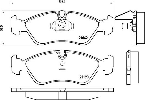 Brembo P 59 017 - Комплект спирачно феродо, дискови спирачки vvparts.bg