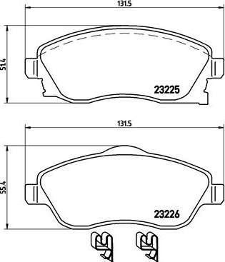 Brembo P 59 036 - Комплект спирачно феродо, дискови спирачки vvparts.bg