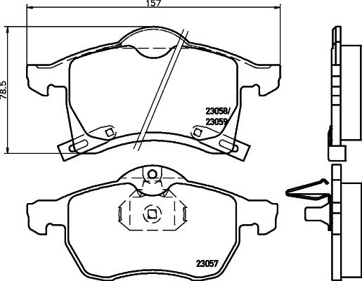 Brembo P 59 032 - Комплект спирачно феродо, дискови спирачки vvparts.bg