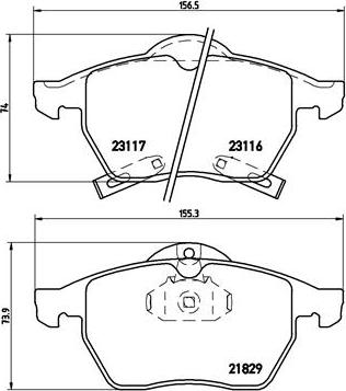 Brembo P 59 029 - Комплект спирачно феродо, дискови спирачки vvparts.bg