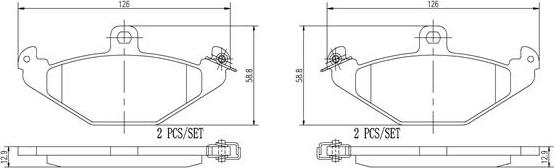 Brembo P59026N - Комплект спирачно феродо, дискови спирачки vvparts.bg