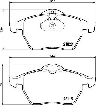 Brembo P 59 022 - Комплект спирачно феродо, дискови спирачки vvparts.bg