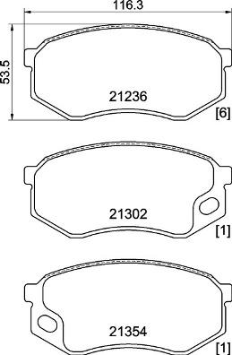 Brembo P 54 064 - Комплект спирачно феродо, дискови спирачки vvparts.bg