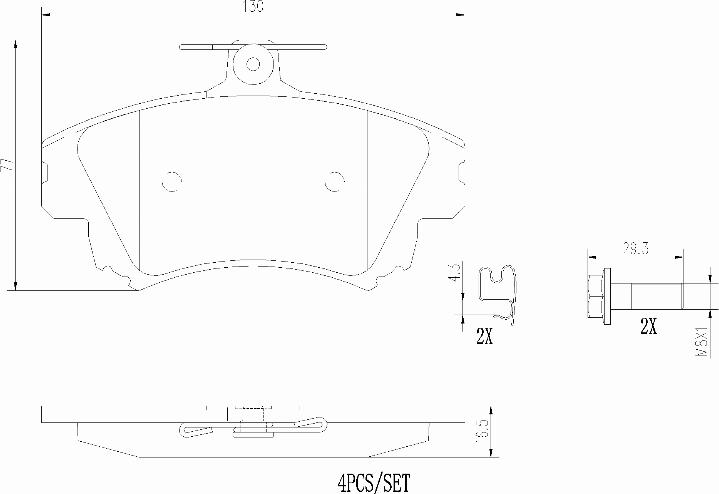 Brembo P54036N - Комплект спирачно феродо, дискови спирачки vvparts.bg