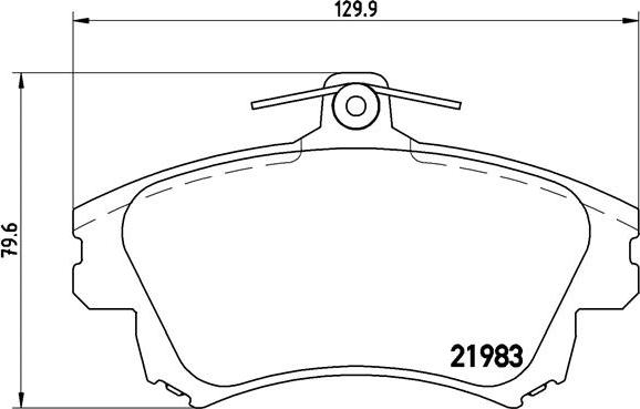 Brembo P 54 036 - Комплект спирачно феродо, дискови спирачки vvparts.bg