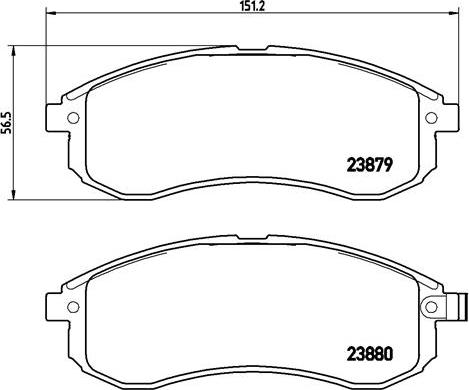 Brembo P 54 033 - Комплект спирачно феродо, дискови спирачки vvparts.bg