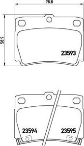 Brembo P 54 026 - Комплект спирачно феродо, дискови спирачки vvparts.bg