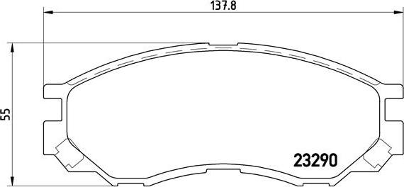 Brembo P 54 020 - Комплект спирачно феродо, дискови спирачки vvparts.bg