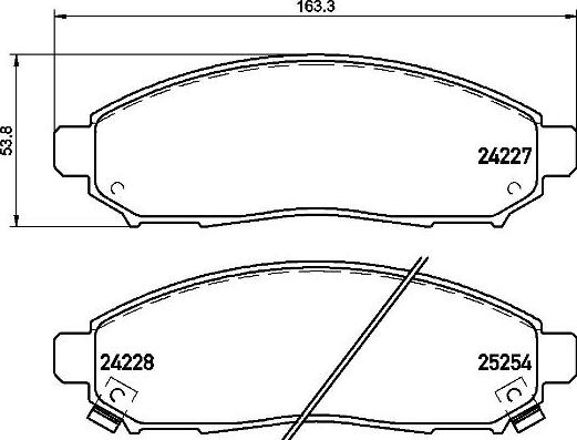 Brembo P 56 096 - Комплект спирачно феродо, дискови спирачки vvparts.bg