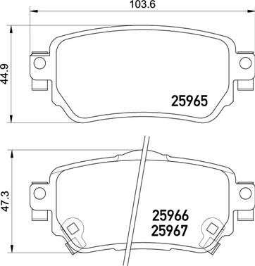 Brembo P 56 098 - Комплект спирачно феродо, дискови спирачки vvparts.bg