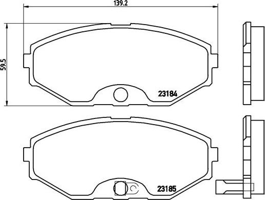 Brembo P 56 045 - Комплект спирачно феродо, дискови спирачки vvparts.bg