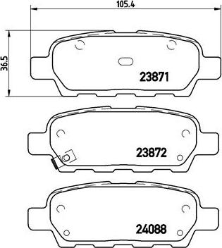 Brembo P 56 046 - Комплект спирачно феродо, дискови спирачки vvparts.bg