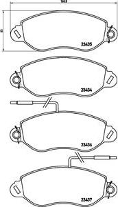 Brembo P 56 042 - Комплект спирачно феродо, дискови спирачки vvparts.bg