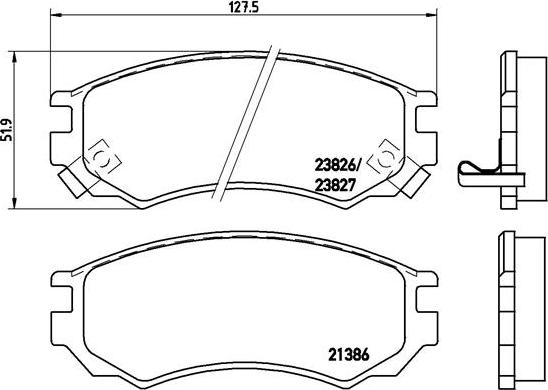 Brembo P 56 055 - Комплект спирачно феродо, дискови спирачки vvparts.bg