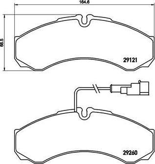 Brembo P 56 069 - Комплект спирачно феродо, дискови спирачки vvparts.bg