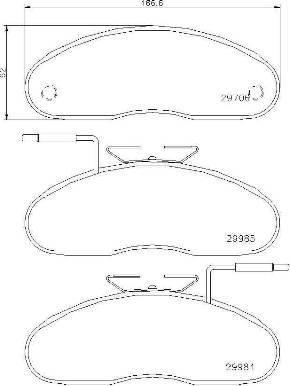 Brembo P 56 019 - Комплект спирачно феродо, дискови спирачки vvparts.bg