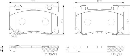 Brembo P56089N - Комплект спирачно феродо, дискови спирачки vvparts.bg