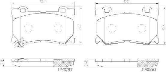 Brembo P56084N - Комплект спирачно феродо, дискови спирачки vvparts.bg