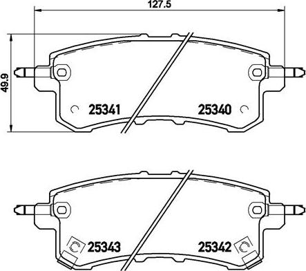 Brembo P 56 082 - Комплект спирачно феродо, дискови спирачки vvparts.bg