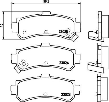 Brembo P 56 035 - Комплект спирачно феродо, дискови спирачки vvparts.bg