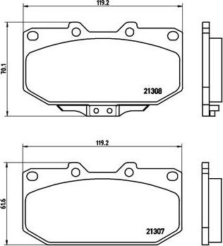 Brembo P 56 025 - Комплект спирачно феродо, дискови спирачки vvparts.bg