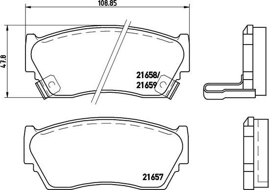 Brembo P 56 027 - Комплект спирачно феродо, дискови спирачки vvparts.bg