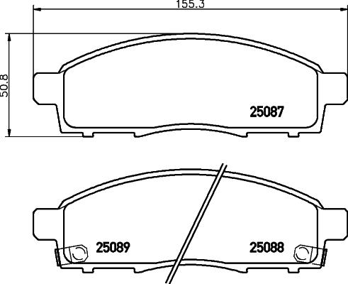 Brembo P 56 102 - Комплект спирачно феродо, дискови спирачки vvparts.bg